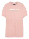 Dkny Logo-print Dress In Pink