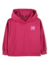 Dkny Logo-print Hoodie In Pink