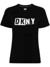Dkny Logo-print Performance T-shirt In Schwarz