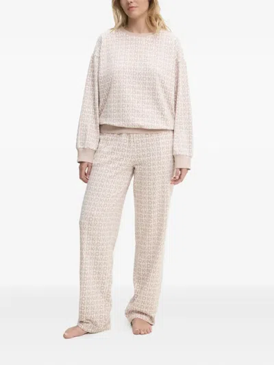 Dkny Logo-print Pyjamas In Neutral