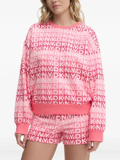 Dkny Logo-print Pyjamas In Pink