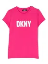 Dkny Logo-print Short-sleeve T-shirt In Rosa