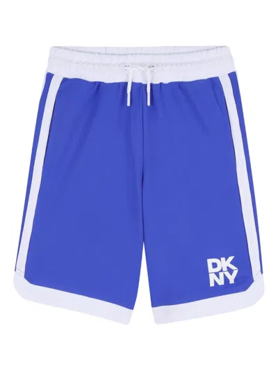 Dkny Kids' Logo-print Shorts In Blue
