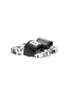 Dkny Logo Print Slides In Black