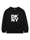Dkny Logo-print Sweatshirt In Black