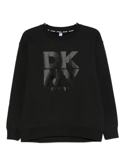 Dkny Logo-print Sweatshirt In Black
