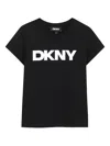 Dkny Kids' Logo-print T-shirt In Black