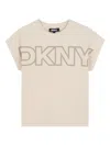 Dkny Logo-print T-shirt In Neutral