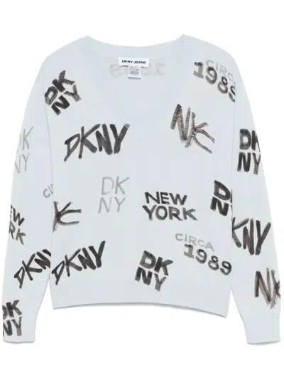 Dkny Logo-print Top In Blue