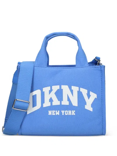 Dkny Logo-print Tote Bag In ブルー