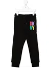 Dkny Logo-print Track-pants In Black