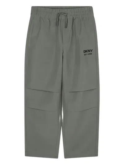 Dkny Logo-print Track Pants In Green
