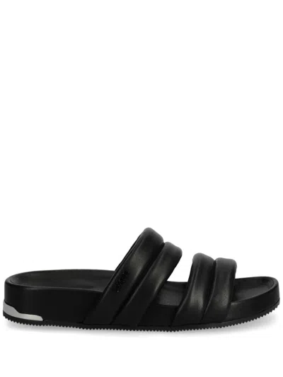 Dkny Indra Crisscross Platform Slide Sandal In Black