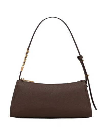 Dkny Logo Shoulder Bag In Brown