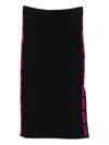 Dkny Logo-stripe Midi Skirt In Black