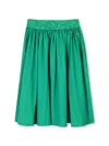 Dkny Logo-waistband Midi Skirt In 绿色