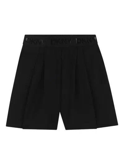 Dkny Kids' Logo-waistband Shorts In Blue