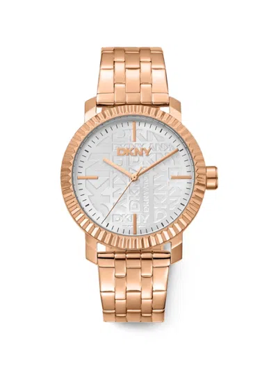 Dkny 로고 디테일 36mm 시계 In Brown