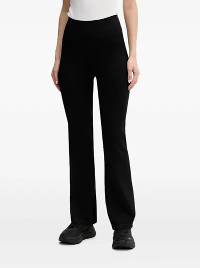 Dkny Logo-detail Flared Leggings In Black
