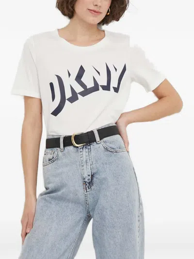 Dkny Logo-detail T-shirt In White