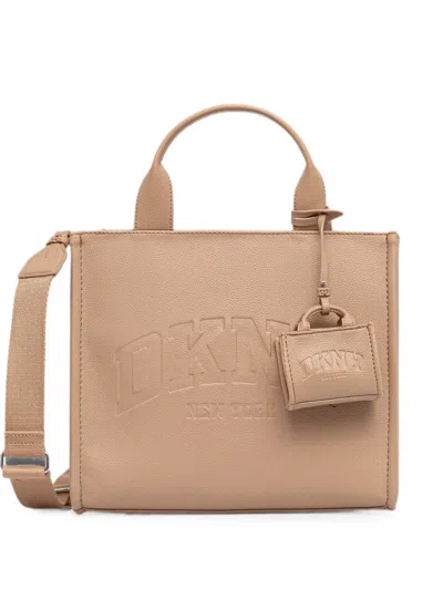 Dkny Logo-embossed Tote Bag In Neutral