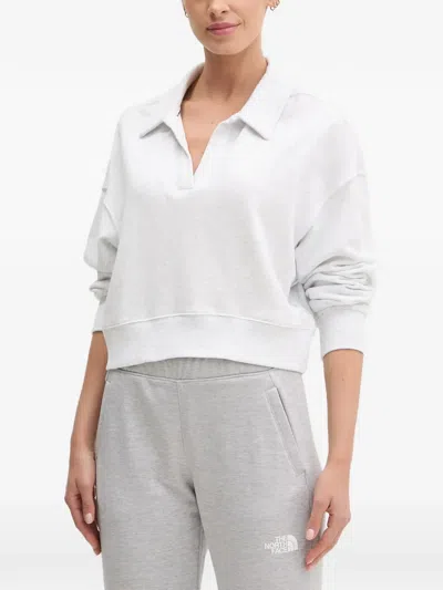 Dkny Logo-embroidered Dropped-shoulder Sweater In White