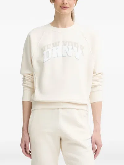 Dkny Logo-patch Raglan-sleeve Sweatshirt In Multi