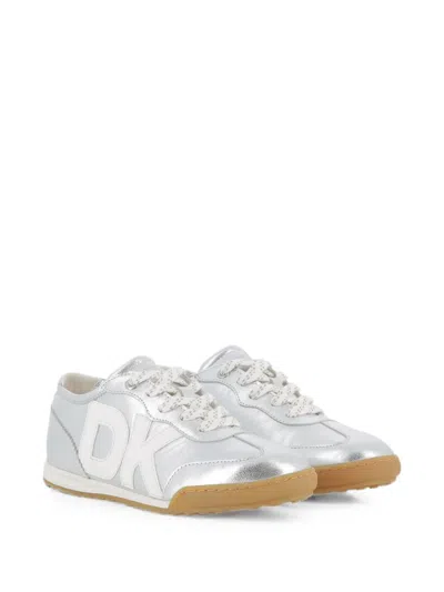 Dkny Kids' Logo-patch Sneakers In Multi