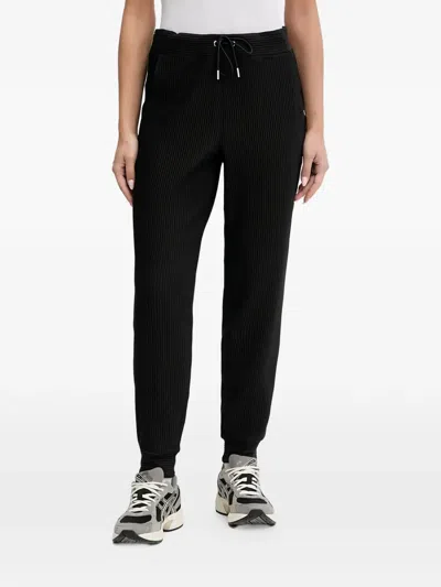 Dkny Logo-patch Track Pants In Black
