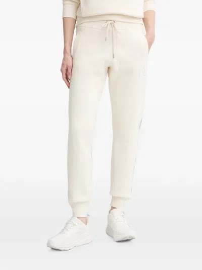 Dkny Logo-patch Track Pants In White