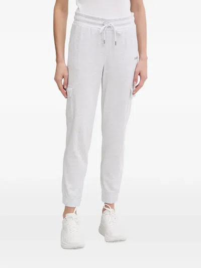 Dkny Logo-plaque Cargo Pants In White