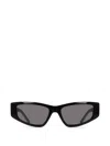 Dkny Logo-plaque Rectangle-frame Sunglasses In Black