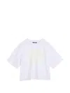 Dkny Logo-print Cropped T-shirt In White