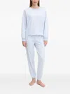 Dkny Logo-print Drawstring Track Pants In Blue