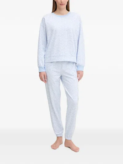 Dkny Logo-print Drawstring Track Pants In Blue