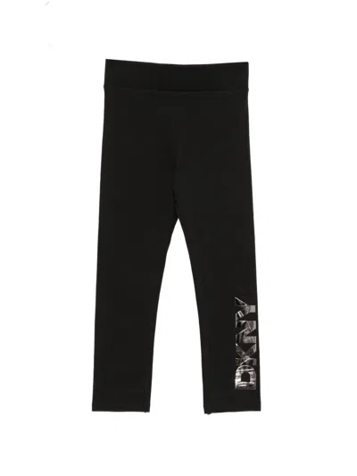 Dkny Kids' Logo-print Leggings In Black
