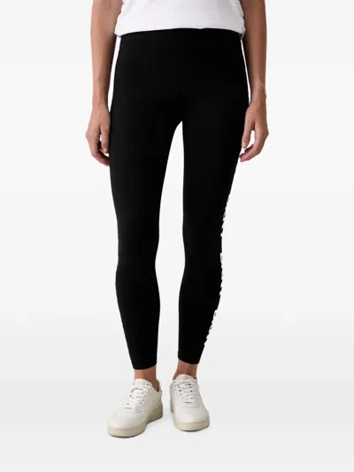 Dkny Logo-print Leggings In Black