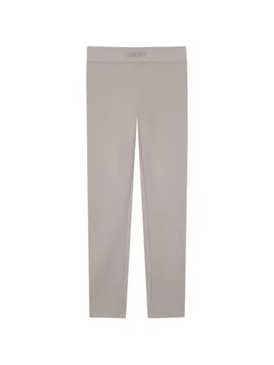 Dkny Kids' Logo-print Leggings In Gray