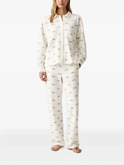 Dkny Logo-print Pajamas In White