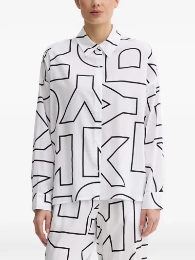 Dkny Logo-print Pajamas In White