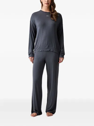 Dkny Logo-print Pyjamas In Animal Print