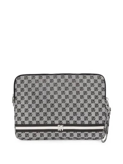 Dkny Logo-print Striped Laptop Bag In Multi