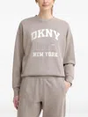 Dkny Logo-print Sweatshirt In Neutral