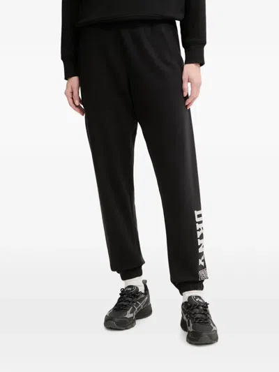 Dkny Logo-print Track Pants In Black