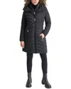 Dkny Hooded Chevron Puffer Jacket
