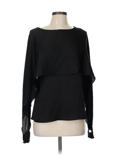 Pre-owned Dkny Long Sleeve Blouse In Black