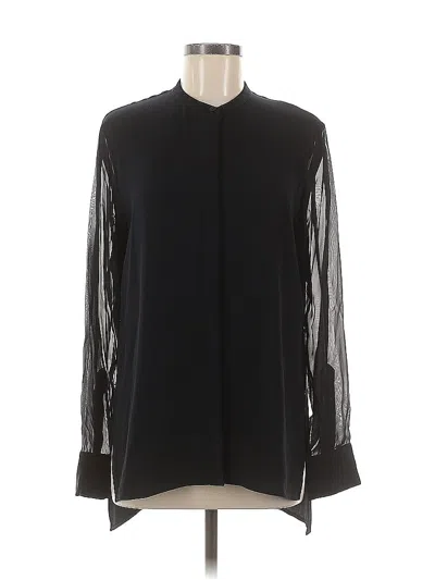 Pre-owned Dkny Long Sleeve Blouse In Black