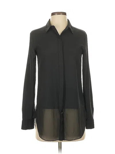 Pre-owned Dkny Long Sleeve Blouse In Black
