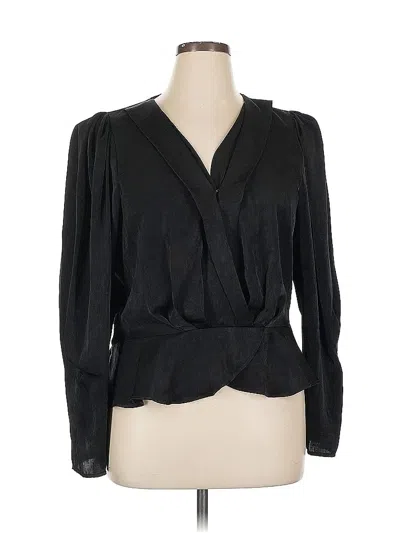 Pre-owned Dkny Long Sleeve Blouse In Black