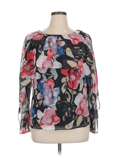 Pre-owned Dkny Long Sleeve Blouse In Black